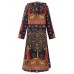 Women Printed Frog Buttons Long Sleeve Thin Hooded Cardigans Women Printed Frog Buttons Long Sleeve Thin Hooded Cardigans