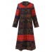 Women Printed Frog Buttons Long Sleeve Thin Hooded Cardigans Women Printed Frog Buttons Long Sleeve Thin Hooded Cardigans